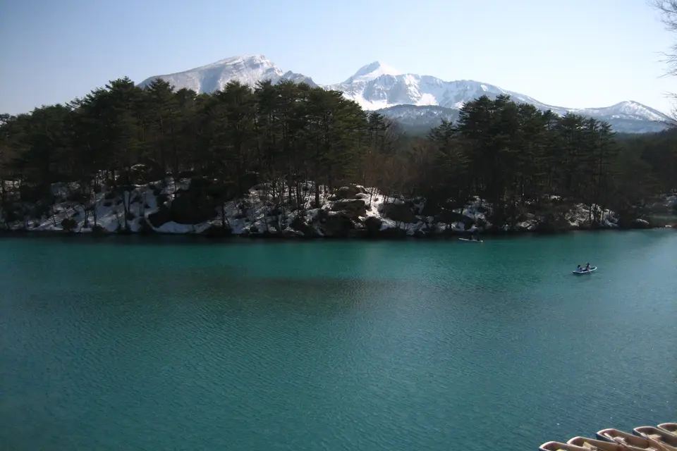 五色沼湖沼群の風景