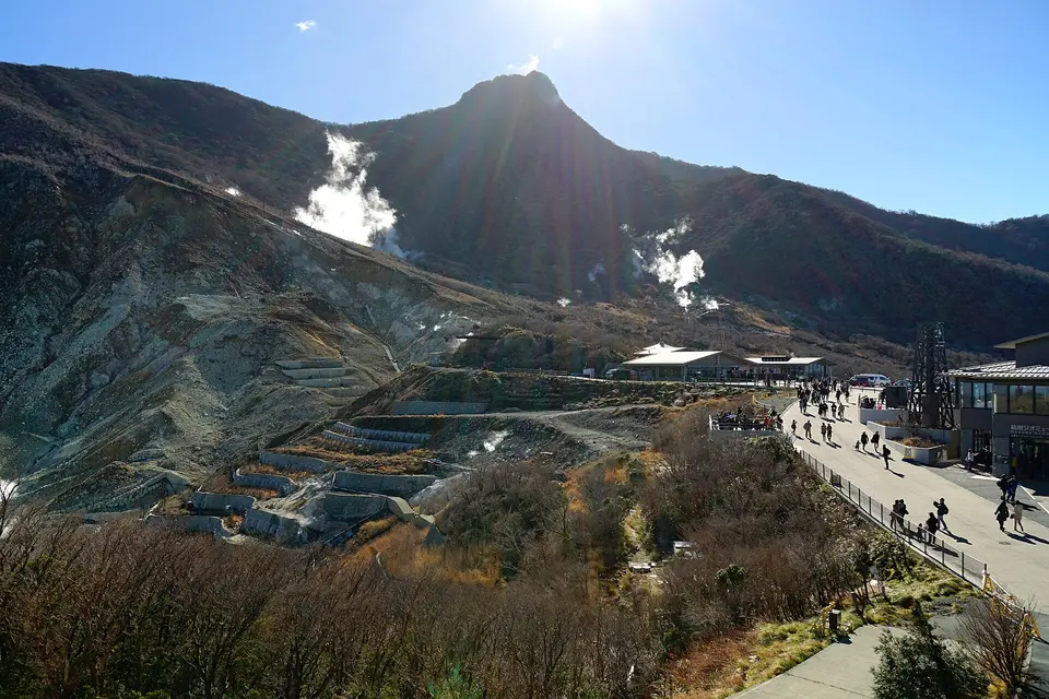 箱根・大涌谷の風景